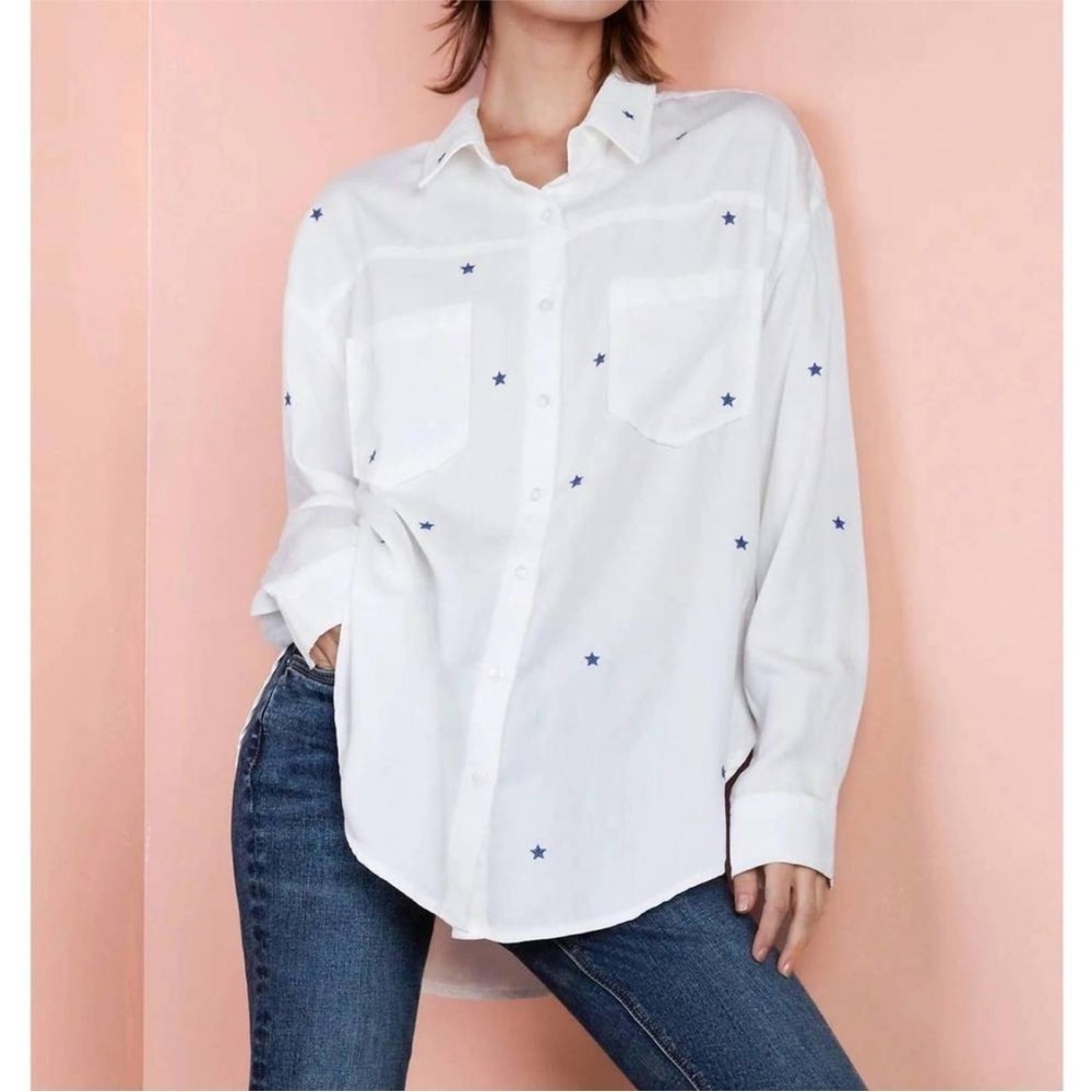 NEW BILLY T vip star shirt in white NWT size Large Button Down H2